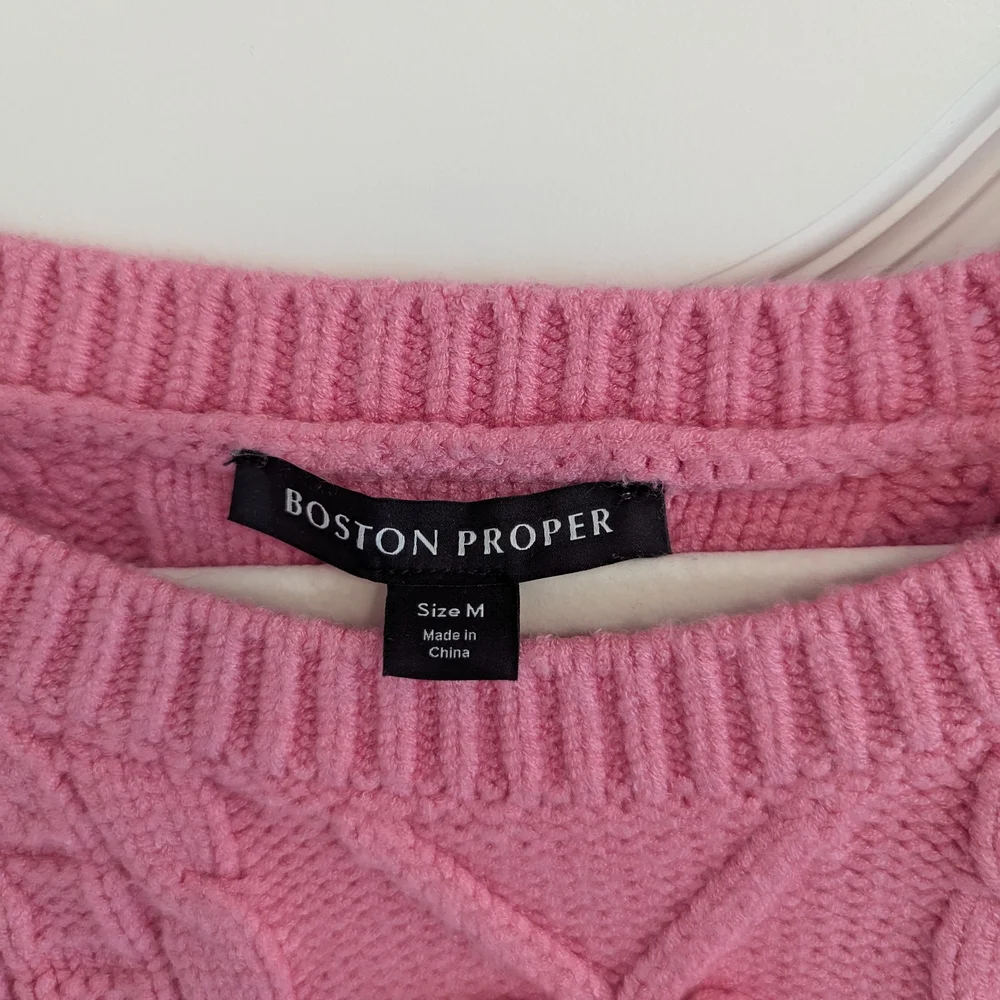 Boston Proper Pink Rhinestone Sweater - Picture 6 of 10